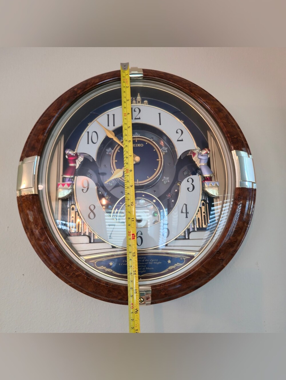 Disney Wall Clock in Brown, Gold, White, Blue